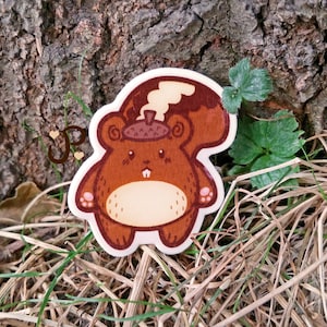 Squirrel Acrylic Pin - Woodland Wearables