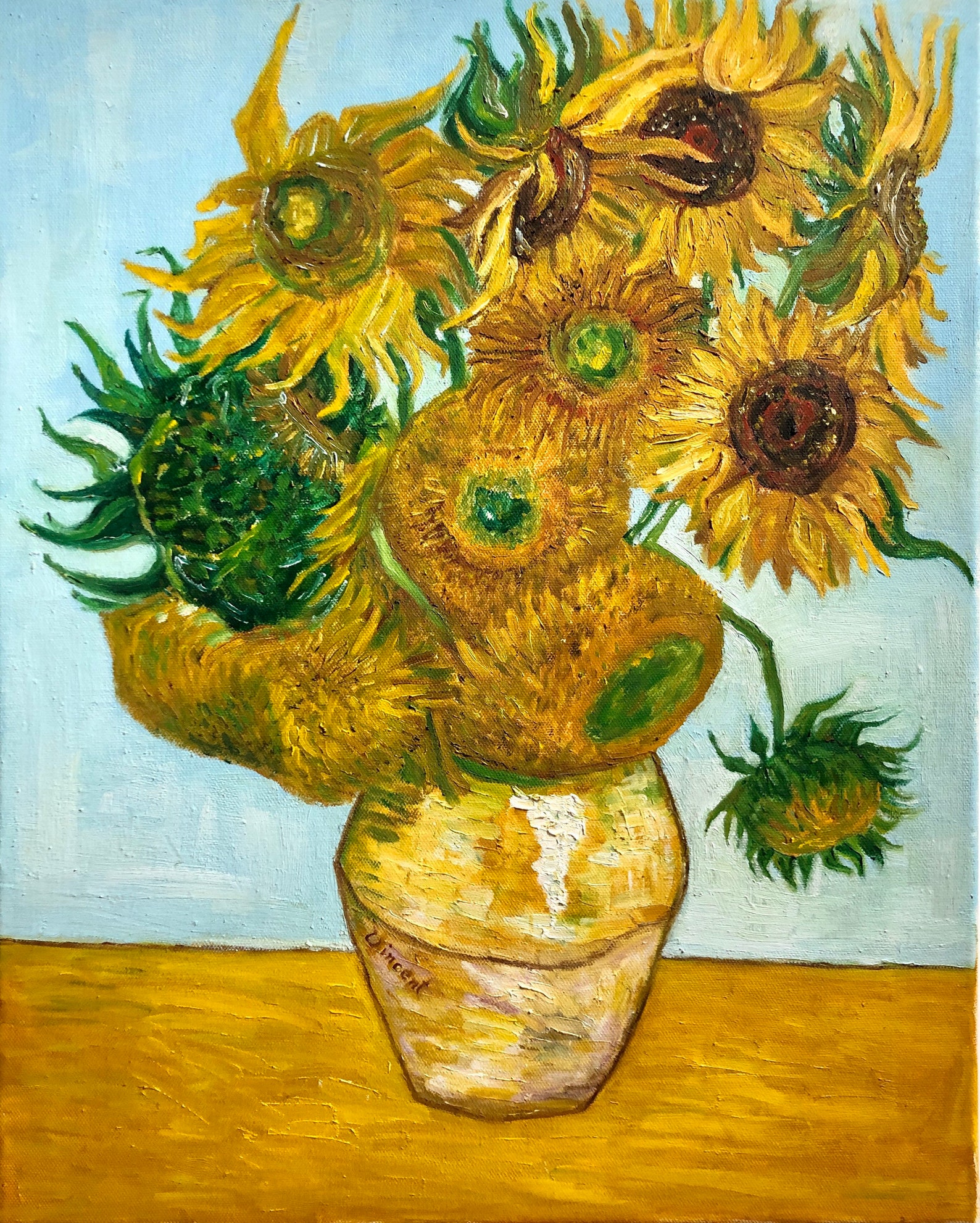 Van Gogh Les Tournesols Arts Visuels Sunflowers Original Oil Painting-Van Gogh Original | Etsy