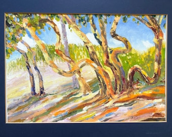 Dune’s Trees - Original Oil Painting-Impressionistic Art Work -Contemporary Art - Nature Painting- Oil on Canvas -12x9  inches - Florida