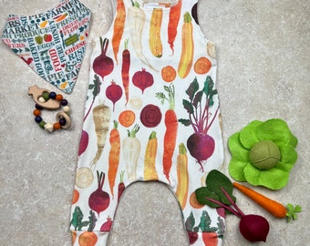 Vegetable Romper, Baby Romper, Organic Baby Clothes, Shower Gift,