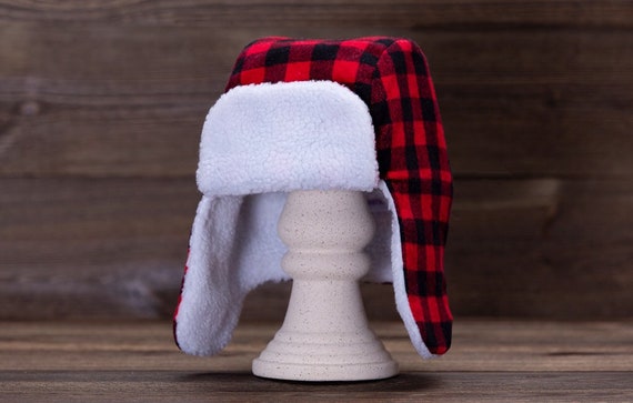 buffalo plaid hat ear flaps