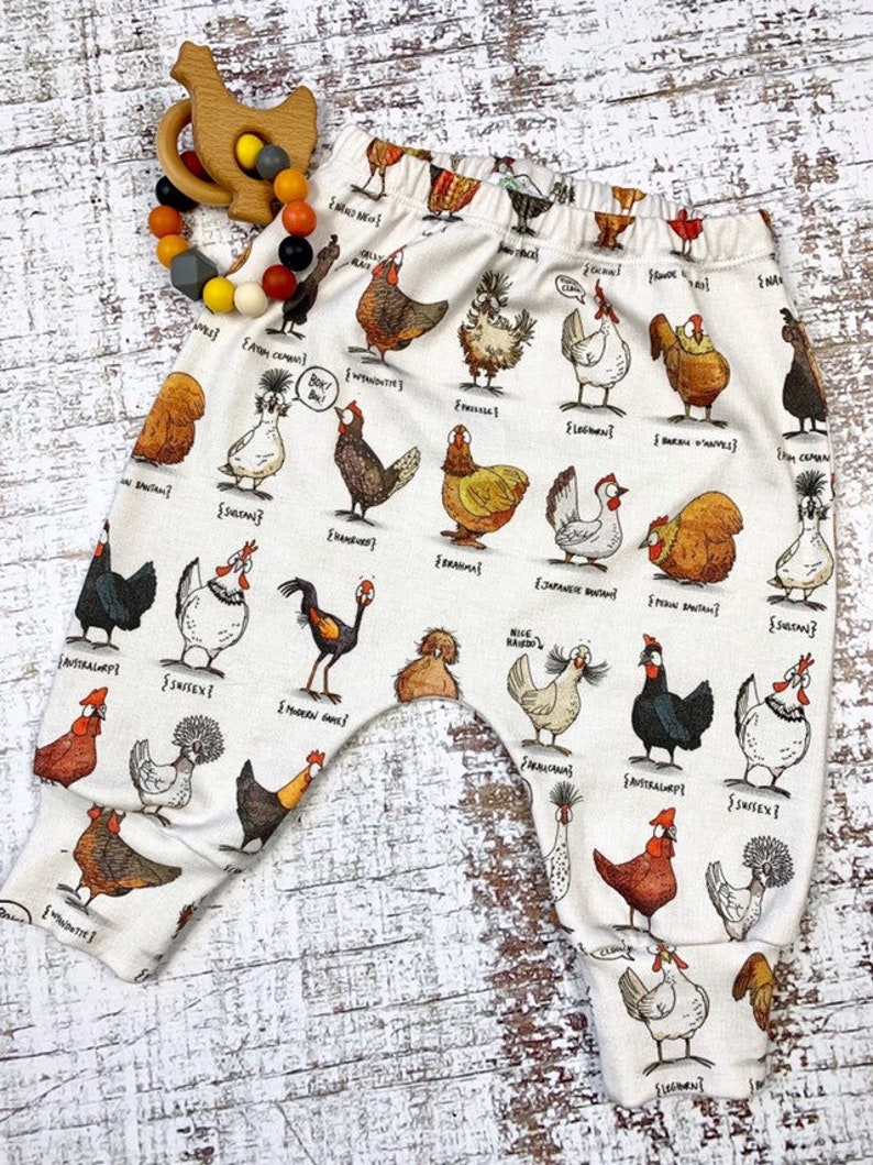 Baby Pants Elastic Waist Pants Chicken Leggings Baby Chicken Joggers Baby Leggings Cotton Pants