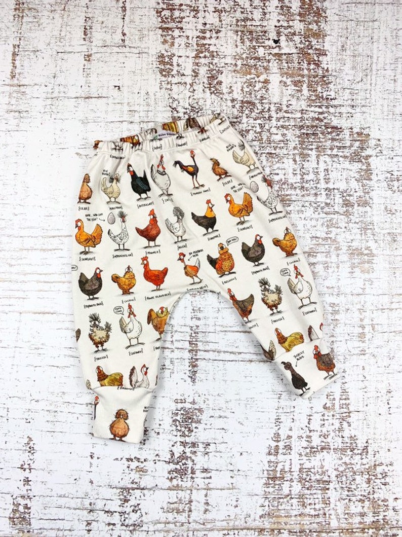 Baby Pants Elastic Waist Pants Chicken Leggings Baby Chicken Joggers Baby Leggings Cotton Pants