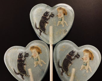 Victorian Valentine's Kitty Lollipops