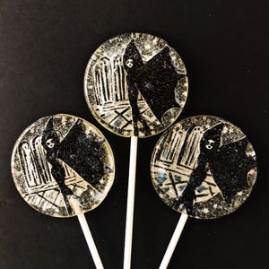 3 Les Vampires 1915 Vintage Halloween Favors Lollipops