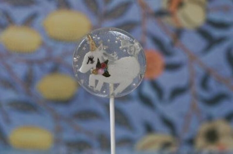 3 Enchanted Unicorn Holiday Wedding Party Favors Lollipops image 4