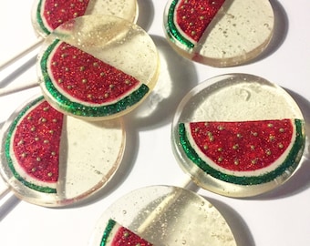 3 Piruletas de sandía chispeantes para fiestas de cumpleaños de verano, ideales para bodas