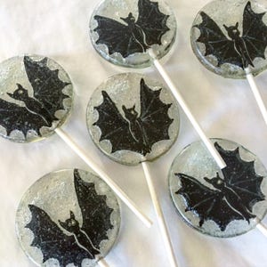 3 Bela's Bats Blackberry Bat Spooky Halloween Wedding Party Favors Lollipops image 1