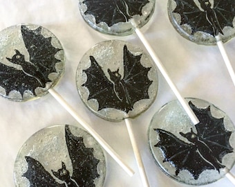 3 Bela's Bats Blackberry Bat Spooky Halloween Wedding Party Favors Lollipops