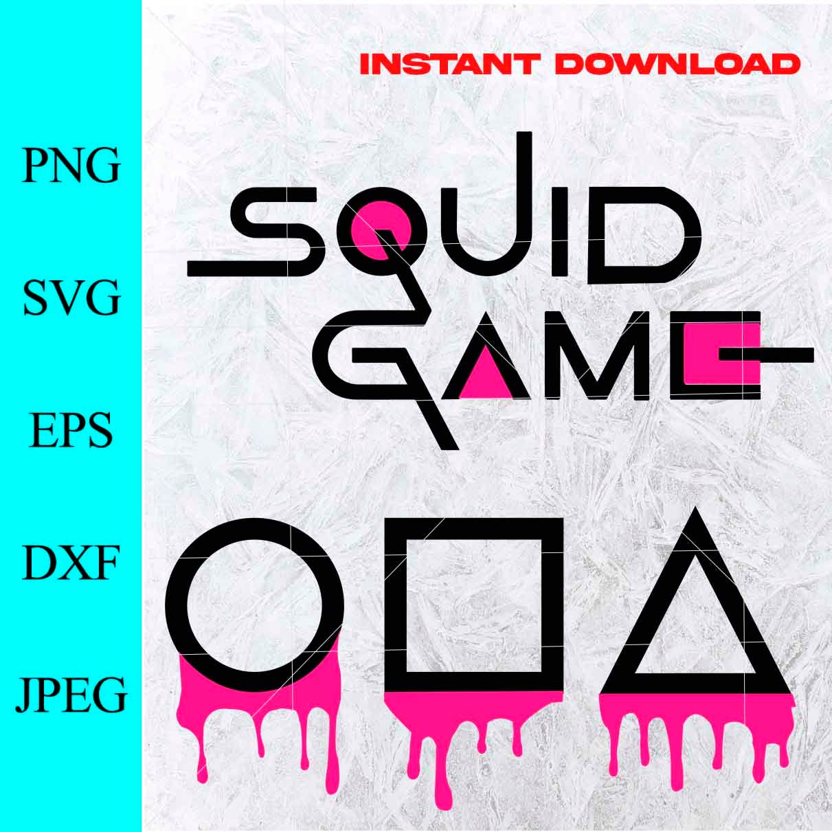 squid game svg , Png calamar  game , Pdf  Logo ,  DXF squid game ,   Cricut Cut File, Silhouette Cut File - Instant Download,
