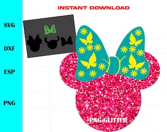 Encanto svg ,  minnie mouse bow svg, encanto minnie