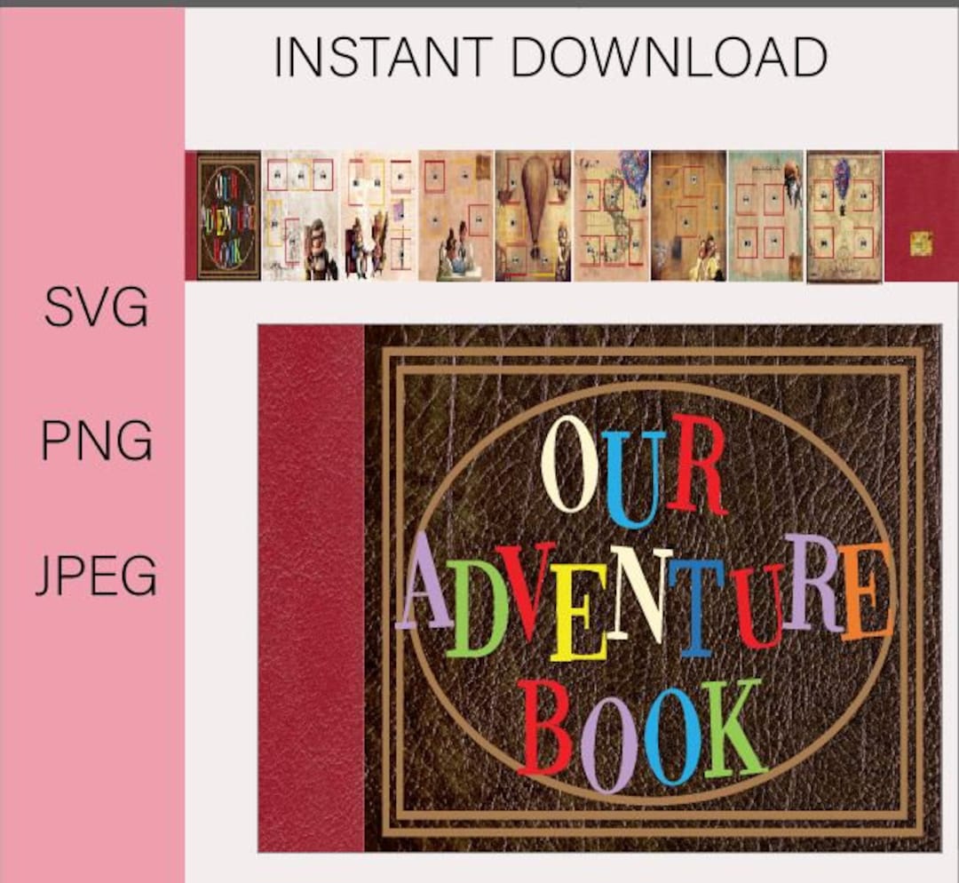 Adventure Book up to Print in English and Spanish, Our Adventure Book up  Svg AND DFX FILE 