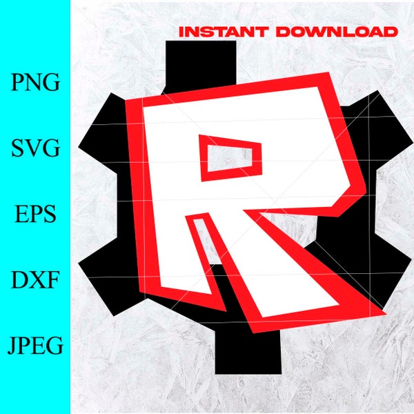 Ro blox SVG logo R para cortar en capas