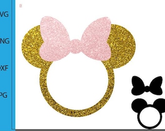 Minnie marco SVG, minnie selfie SVG, archivos Svg, Cricut SVG, silueta Svg, archivos de corte, brillo minnie