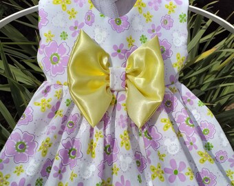 Lilac and Lemon Baby Dress