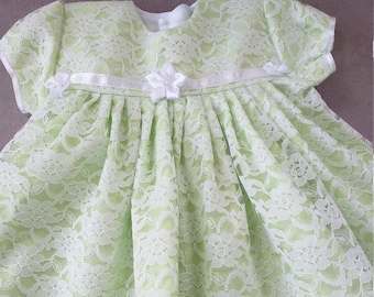Beautiful Ivory Lace over Pale Green Lining