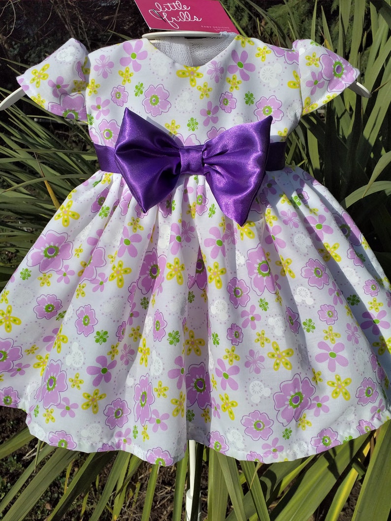 Purple Bow Baby Dress image 2