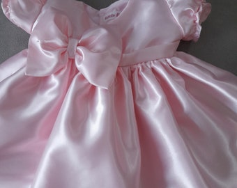 Pink satin Baby Dress