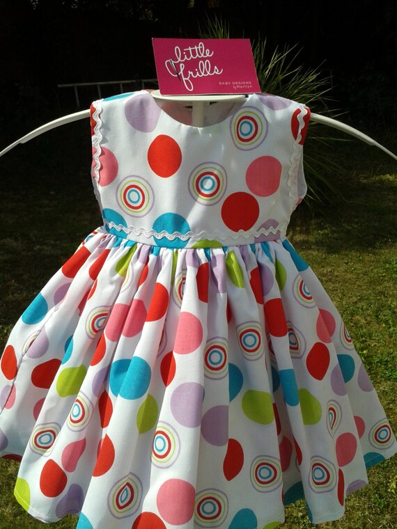 multi coloured spotty dress