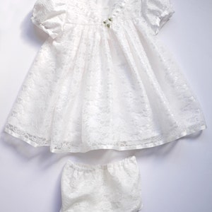 Ivory Lace Over Satin Christening / Special Occasion Dress image 2