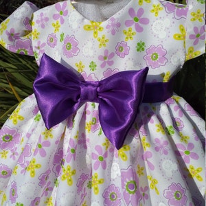 Purple Bow Baby Dress image 3