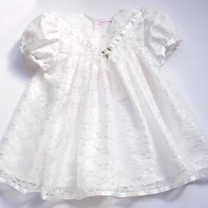 Ivory Lace Over Satin Christening / Special Occasion Dress image 1