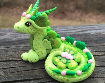 Made To Order - Lucky Clover Dragon Sculpture
