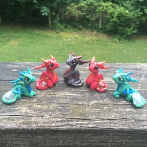 Small Gem Dragon Sculptures