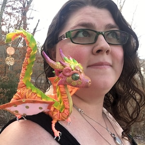 Wearable Dragon Art Doll - Solar Flare