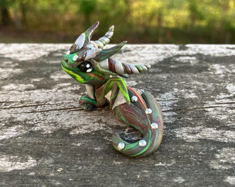 Small Marbled Dragon Sculptures