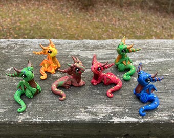 Small Marbled Dragon Sculptures