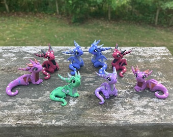 Small Marbled Dragon Sculptures