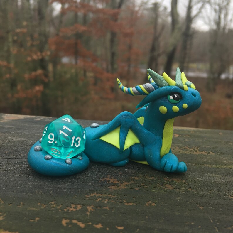 Custom Color Dice Dragon Sculpture Etsy