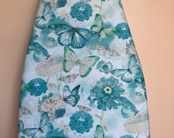 Butterflies and Flowers. Ironing Board Cover.Standard Board.15x54 inches. Fitted