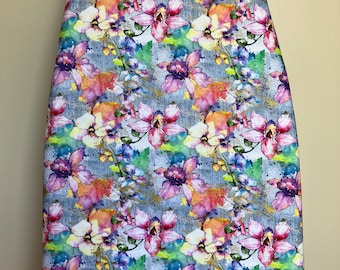 Bright Floral Ironing Board Cover. Standard Board.15x54 inches. Fitted