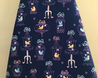 Birds in Victorian cages, Fitted Ironing board cover.Standard board.15x54 inches.