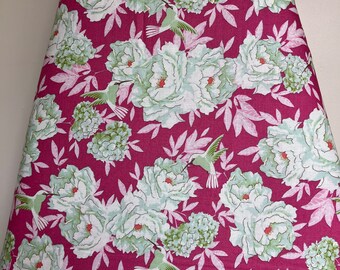 Hummingbird and Flowers. Ironing Board Cover. Standard Board.15 x 54 inches. Fitted