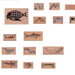 Aquatische Vintage Stempel