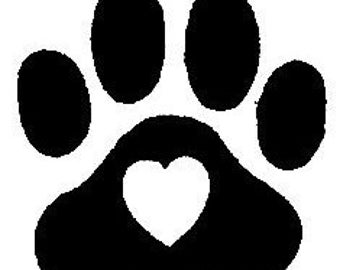 Heart Paw-1006C-UM Unmounted Rubber Stamp