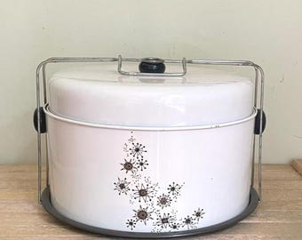 Vintage Tin Cake Carrier With Pie Holder