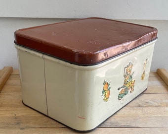 Vintage Decoware Metal Bread Box - Etsy