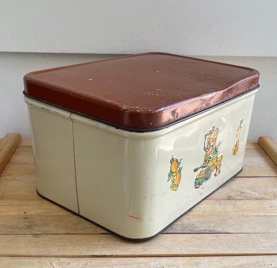 Vintage Decoware Metal Bread Box - Etsy