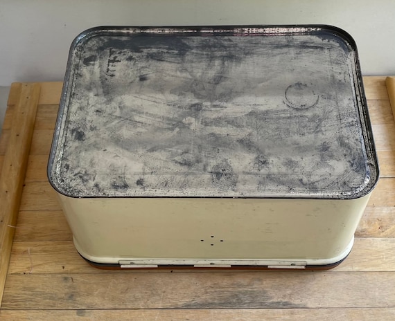 Vintage Decoware Metal Bread Box - Etsy