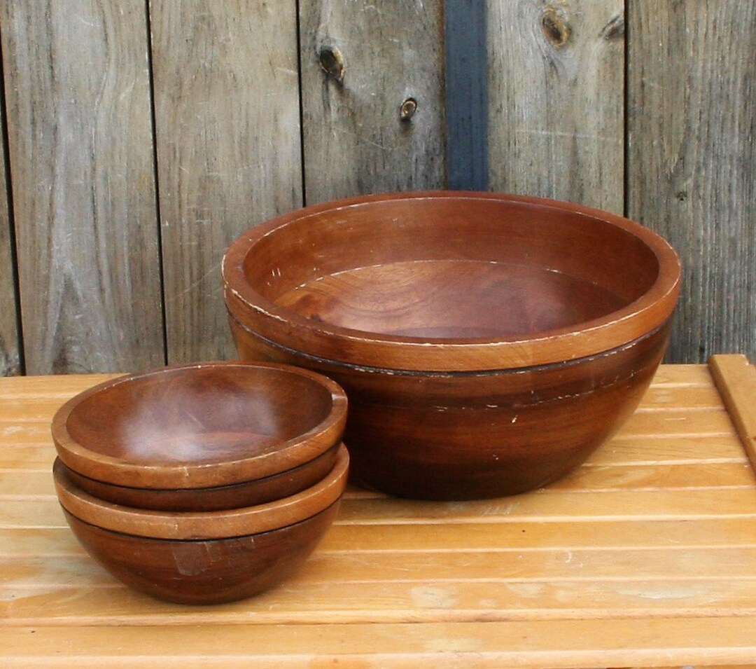 Vintage Salad Bowl Set Etsy