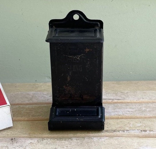 Vintage Shanesville Advertising Kitchen Matchbox Holder, Shanesville Milling Company Shanesville Ohio