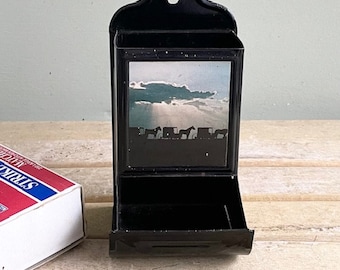 Vintage Amish Theme Match Box Holder