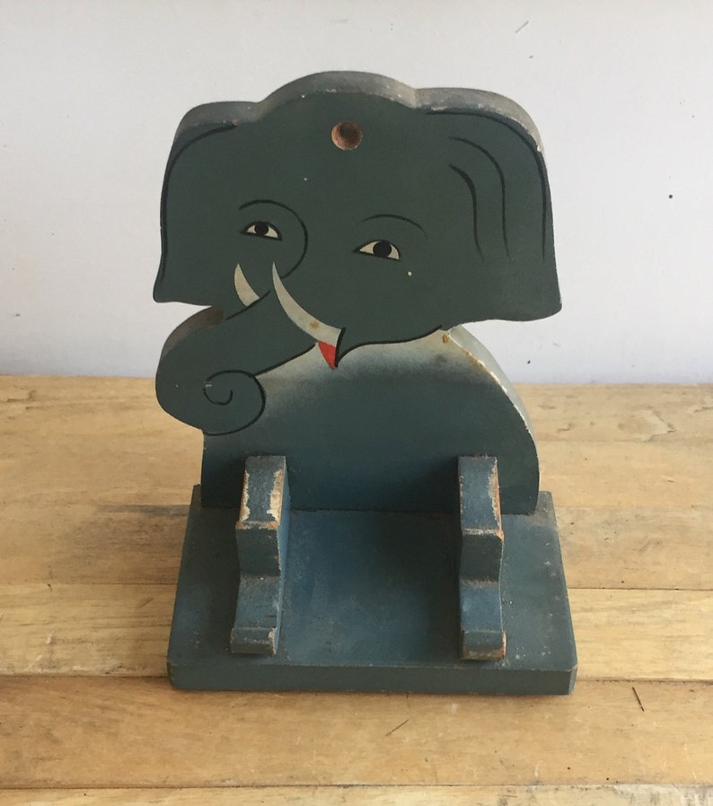 Elephant Shaped Shoe Brush Holder Vintage Storage Etsy