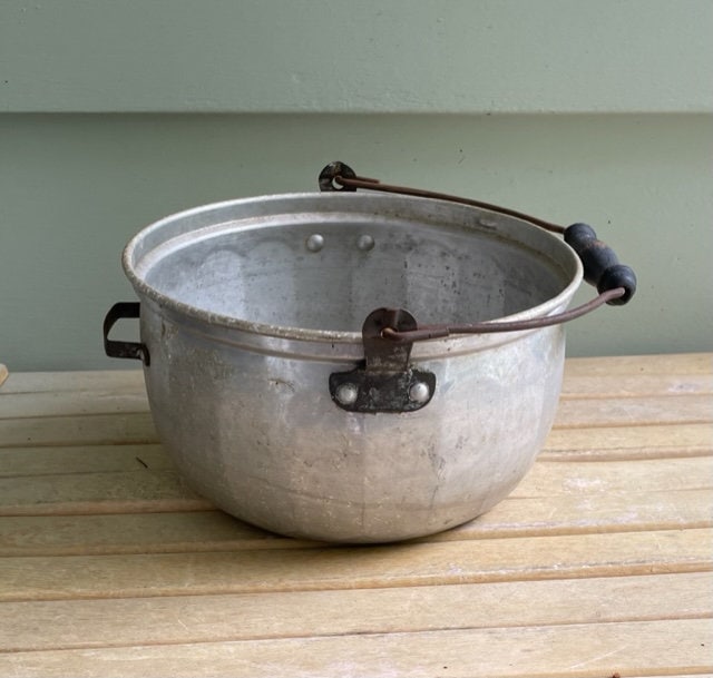 Casserole Cooking Pot Stock Pots Oven Pan Lid Aluminium Big Vintage Style  Large