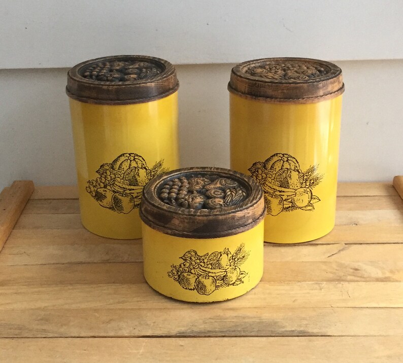 Set de envases de tres piezas Cheinco cocina vintage | Etsy