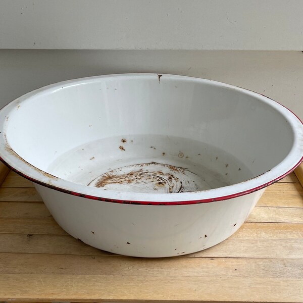 Enamel Wash Basin Etsy